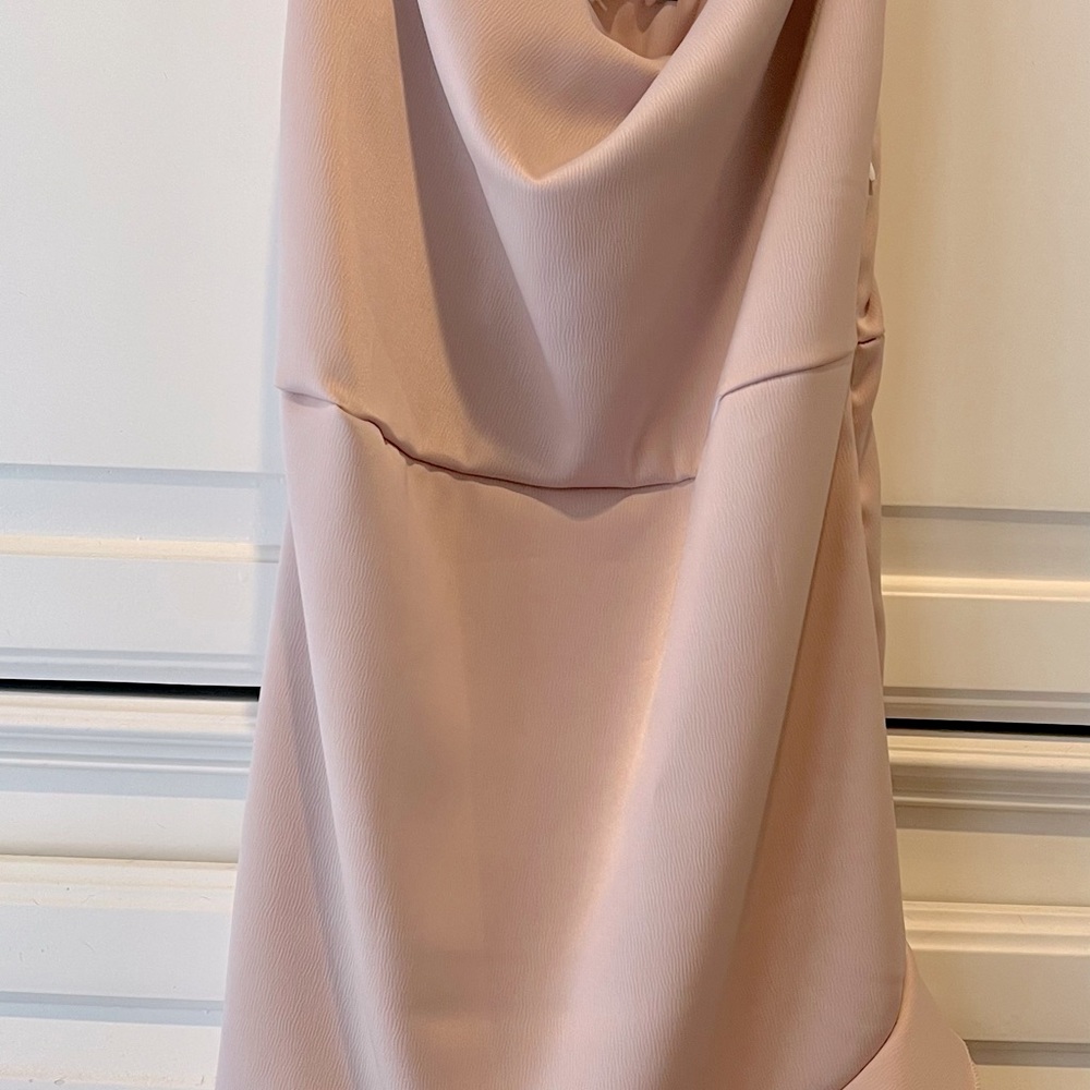 Satin pink dress